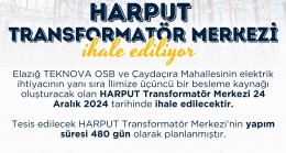 Harput Transformatör Merkezi İhale Ediliyor