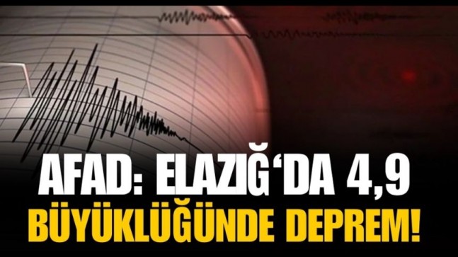 Elazığ’da Korkutan Deprem!