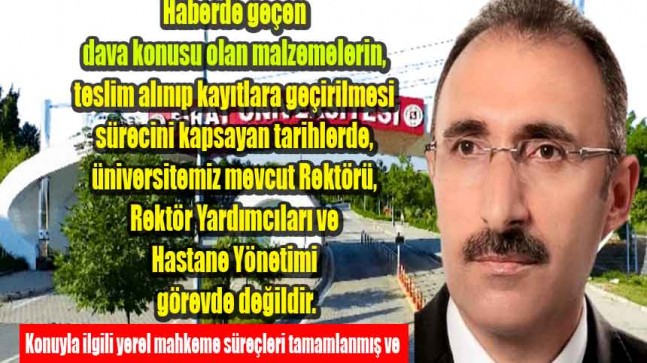 FÜ Rektörlüğünden Açıklama